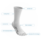 My Store Performance Crew Sock featuring breathable fabric and cushioned sole, designed for comfort and durability.