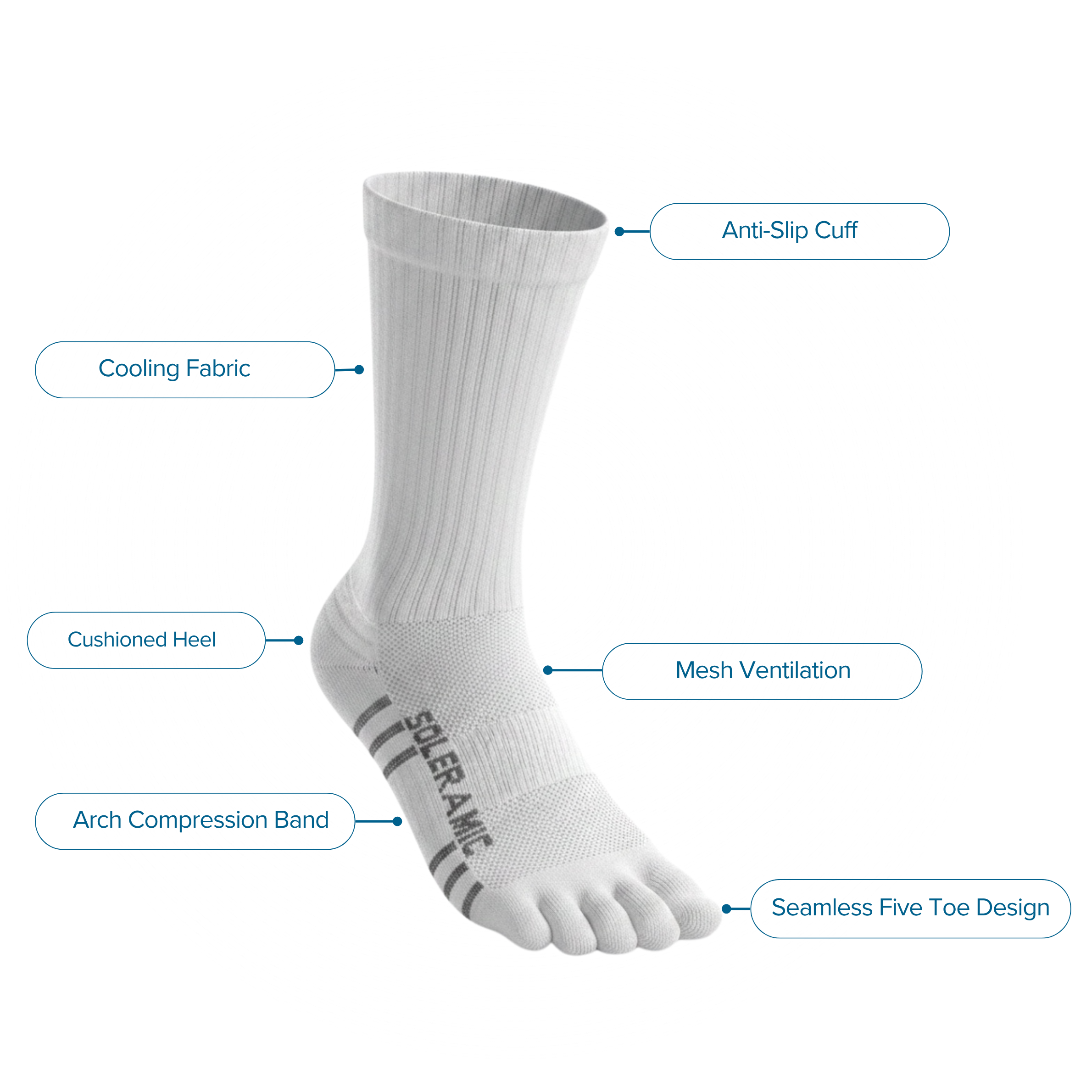 My Store Performance Crew Sock featuring breathable fabric and cushioned sole, designed for comfort and durability.